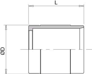 Schema Grafico BOCCOLA PER TUBO PTFE CORRUGATO AERTUBI S.r.l.