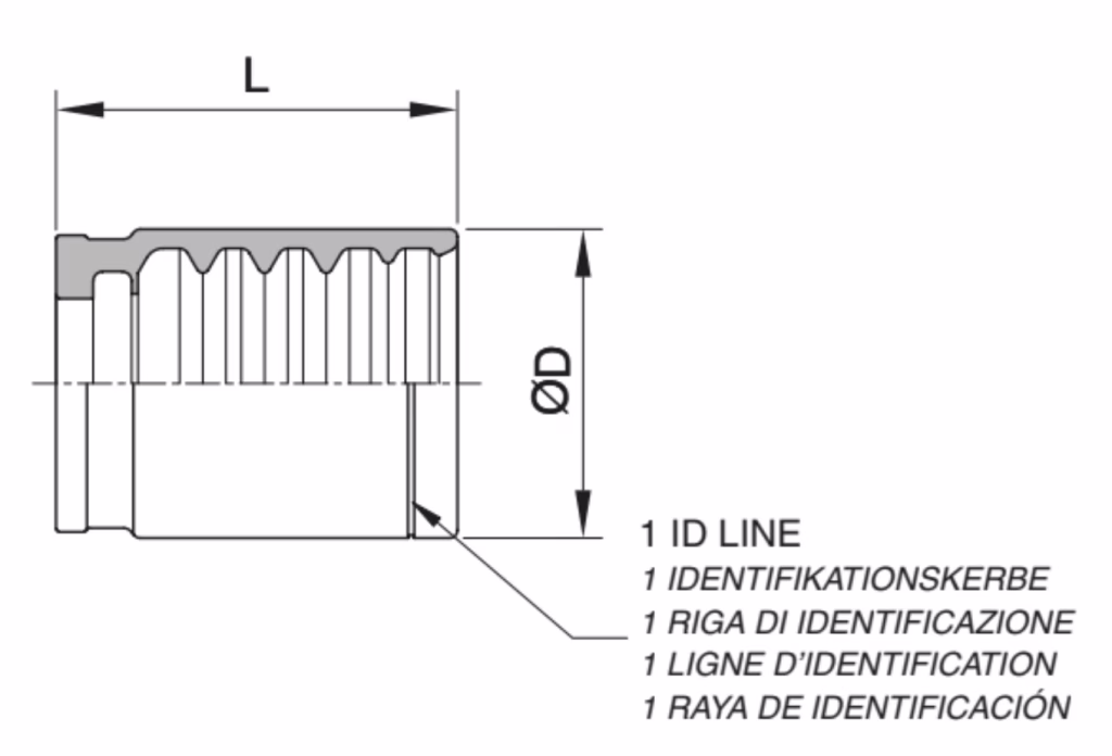 Schema Grafico BOCCOLA PER TUBO 1Sc, R1AT, 2SC AERTUBI S.r.l.