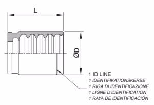 Schema Grafico BOCCOLA PER TUBO 1Sc, R1AT, 2SC AERTUBI S.r.l.
