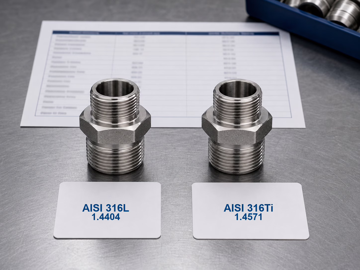 Confronto 316Ti Vs 316L Tabella Aertubi