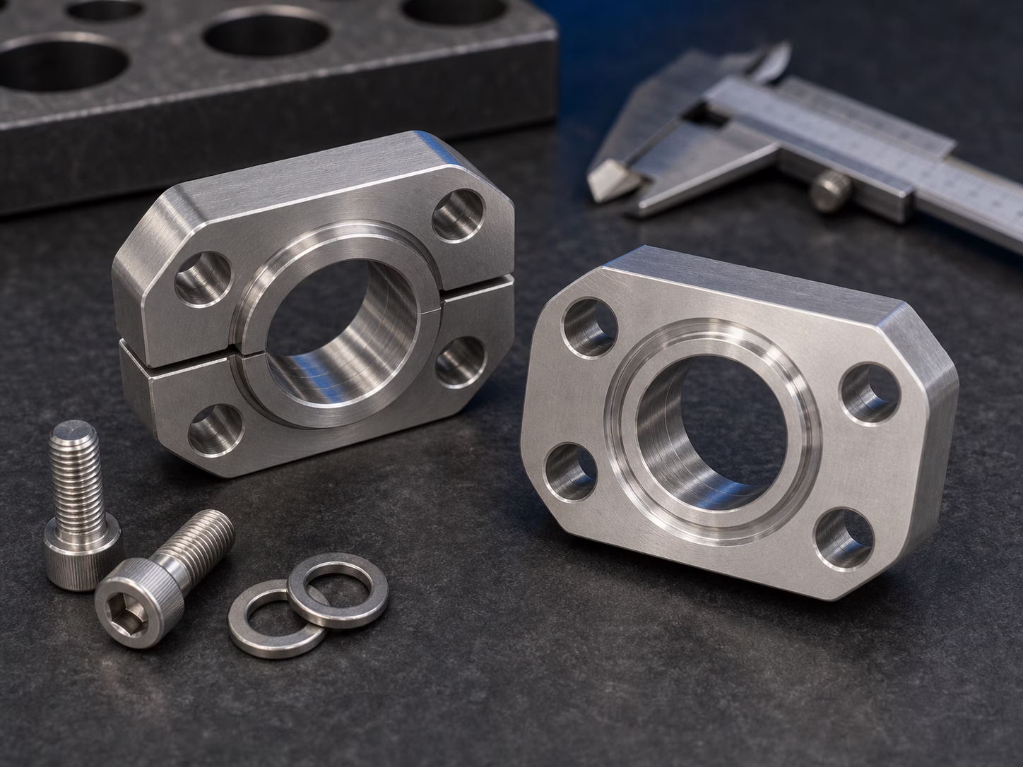 Flange idrauliche SAE Code 61 3000 PSI e Code 62 6000 PSI in AISI 316L per raffinerie petrolchimiche